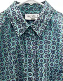 Vintage 90’s Women's Nordstrom Point Of View Geometric Button Shirt Size 10