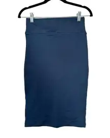 Soho Lady Women’s Medium Petite Blue Skirt High Rise Pull-on Solid Office Formal