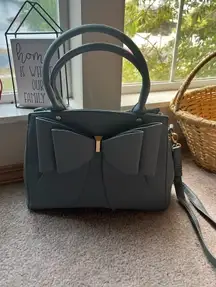 Light Blue Bow Top Handle Shoulder Bag | Cute Coquette Soft Girl Purse