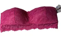 Jessica Simpson Pink Floral Strapless Bra size XL NWT