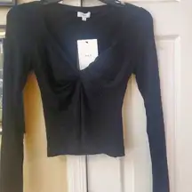 A.L.C BLACK RIBBED TOP SIZE XS