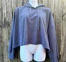 Cider curve oversized hooded sweatshirt blue women's 4XL