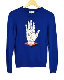Opening Ceremony Sweater Blue Wool Hand Womens XS Flaw