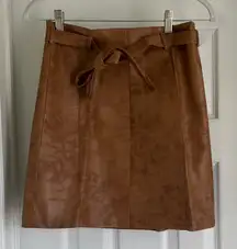 BCBG Brown Leather Skirt