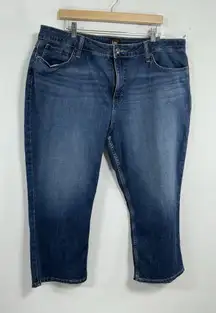 Womans Excellent Condition Lee Capri Blue Jeans 20 M Regular Fit 0135/Q-3