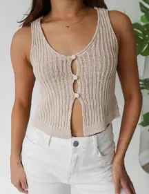 NWT  Always Split Front Knit Top