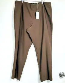 Vince NWT Stitch Front Seamed Cropped Pants Brown- Size XXXL