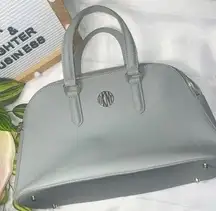 DKNY WOMEN Baby Blue DOUBLE ZIPPER CROSSBODY PURSE/BAG~BRYANT PARK SAFFIANO LTHR