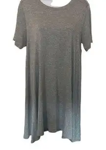 BCBGeneration Women's Gray Short Sleeves Pullover T-Shirt Dress Size L