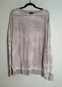 Mono B waffle thermal burnout oversize long sleeve tee