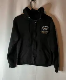 Gray Lone Rock Colorado Rocky Mountains Zip-Up Hoodie