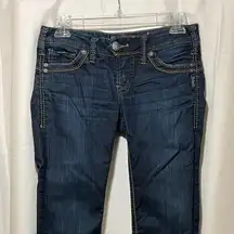 Silver Camden Rose Bell Blue Jeans Women's Size 26W x 31L - EUC