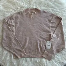 Free People Starry Night Shimmer Sweater Cream Puff Size XL