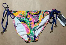 Women’s Rampage Floral String Tie Bikini Swim Bathing Suit Bottom Large NEW