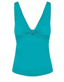 Robin Piccone Aqua blue Olivia Tankini swim top S NWOT