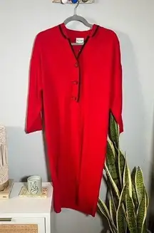 Vintage 50’s/60’s 1055 Park Red Knit Sweater Dress