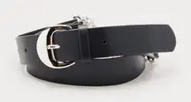 Elegant Black Leather Belt