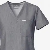 NWT FIGS Relaxed Catarina One-Pocket Scrub Top Charcoal Gray Size XL