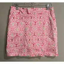 Peter Millar Pink & Green Cotton/Spandex Skort Size 6