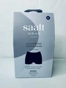 Saalt Wear Leakproof Underwear Sleep Short XL Cotton Anthracite Black