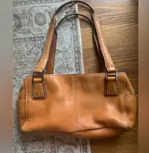 Fossil Brown Leather Bag Purse Hand bag Shoulder Bag Fashion Small Womens