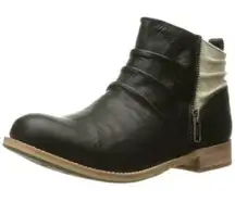 Cat‎ mixed media ankle boots leather canvas size 10