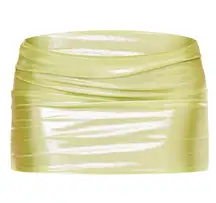 Lime green silk skirt