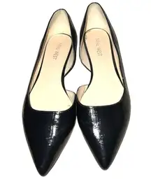 Nine West black patten leather flats!