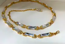 St. Johns Belt Vintage GORGEOUS Gold Tone‎ and Rhinestones