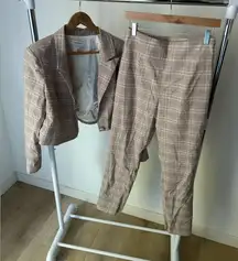 Good‎ American Plaid Brown/White Set Size 3