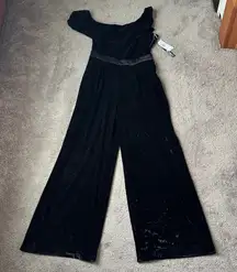 XOXO Black Velour Jumpsuit SIZE M