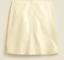 J.Crew Fairfax skirt in faux leather Pale Chamois