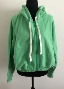Offline by‎ Aerie Women's Green Zip-Up Hoodie Medium Cozy Cotton Blend NWT