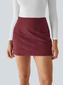 Halara High Waisted 2-in-1 A Line Mini Corduroy Casual Skirt