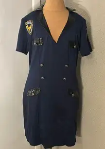 Navy Blue Spirit Halloween Police Costume XL