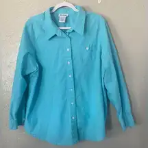 BLAIR Women's Shirt Vintage Long Sleeve Button Down Collared Cotton Size 2XL