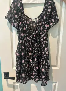 Brand New Row A Black Floral Dress