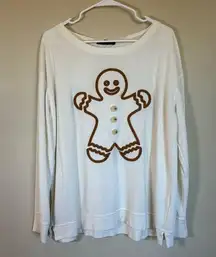 Jane & Delancey Anthropologie Gingerbread long sleeve Pajama XL cream‎