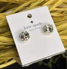 Kate Spade That Sparkle Stud Earrings Gold Clear Crystal NWT