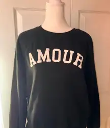 Zadig & Voltaire Amour Sweatshirt Upper NWOT Size Small Black/Gray Dark
