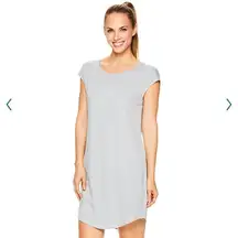 Gaiam Mindful French Terry Yoga Dress Size Medium Grey Heather New
