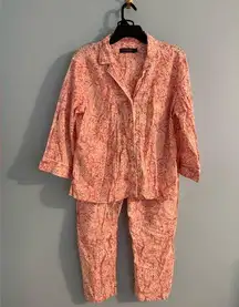 Ralph Lauren 2 piece pajamas pants and longsleeve button up top size L