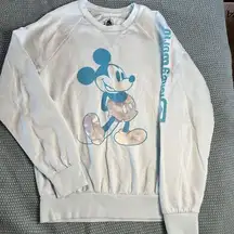 Mickey Mouse Womens Sweater Blue Medium Walt Disney World Oversized EUC Comfy