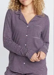 Marine Layer Women’s Candy Cane Stripe Pajama Top Red/Blue/White M