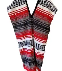 Saddle Blanket Serape-Cape With Fringe ♥️🖤