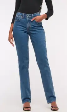 Abercrombie & fitch curve love 90’s straight mid rise jeans