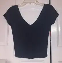 Navy Blue Crop Top