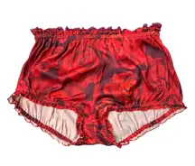 Urban Outfitters Sz Small Out From Under Mon Cheri Bloomer Short Red Rose Y2k