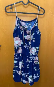 Floral Romper With Pockets