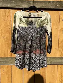 WOMEN ONE WORLD LIVE Medium Fairy Top Bottom‎ Whimsy 3/4 Sleeve Summer Spring
